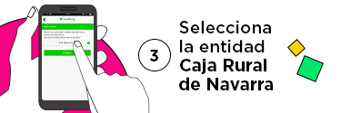 3. Selecciona la entidad "Caja Rural de Navarra"